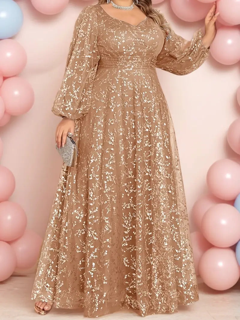 Scarlet Elegance Plus Gown