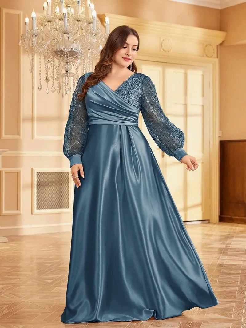 Scarlet Elegance Plus Gown