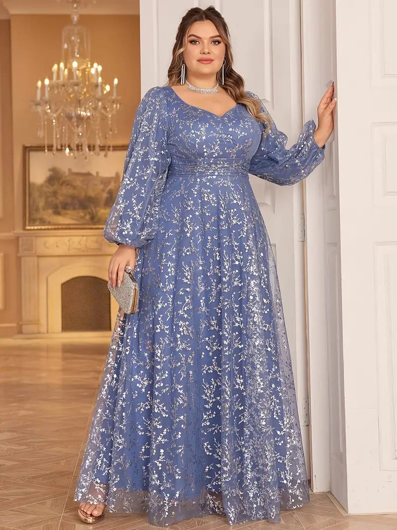 Scarlet Elegance Plus Gown