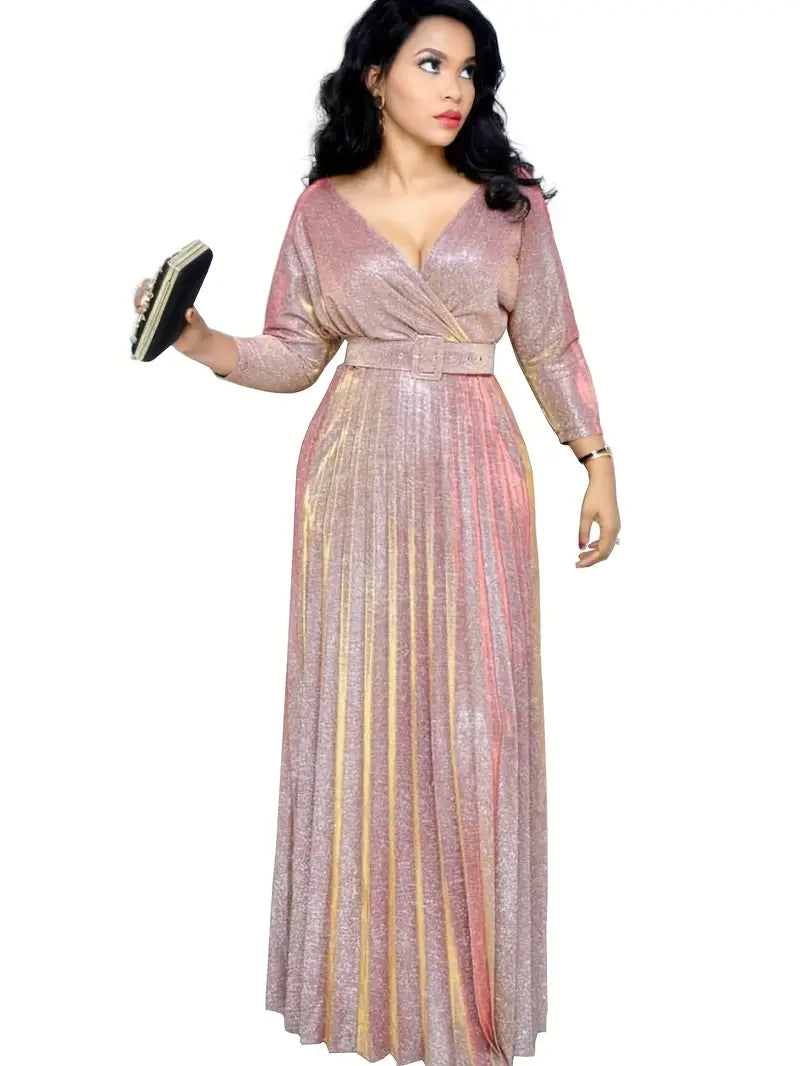 Scarlet Elegance Plus Gown