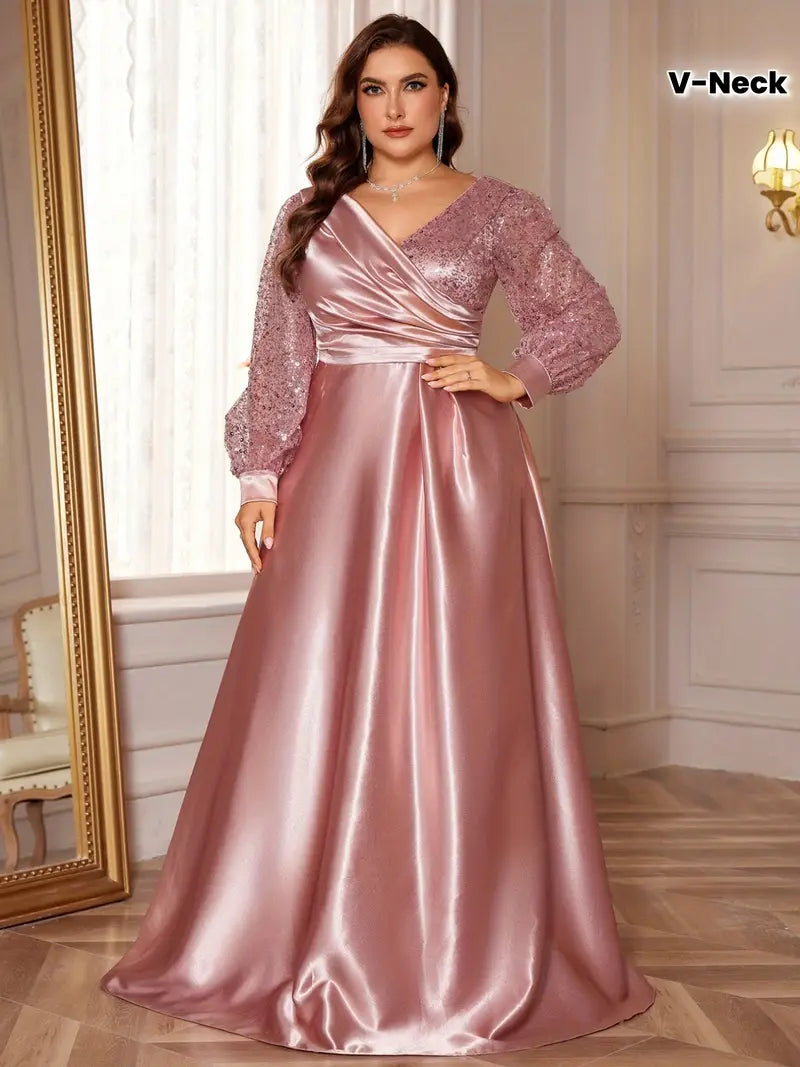 Scarlet Elegance Plus Gown