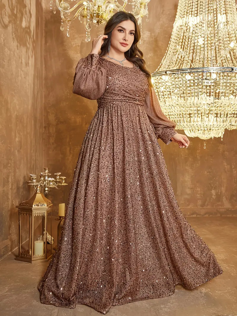 Scarlet Elegance Plus Gown