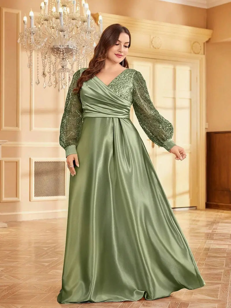 Scarlet Elegance Plus Gown