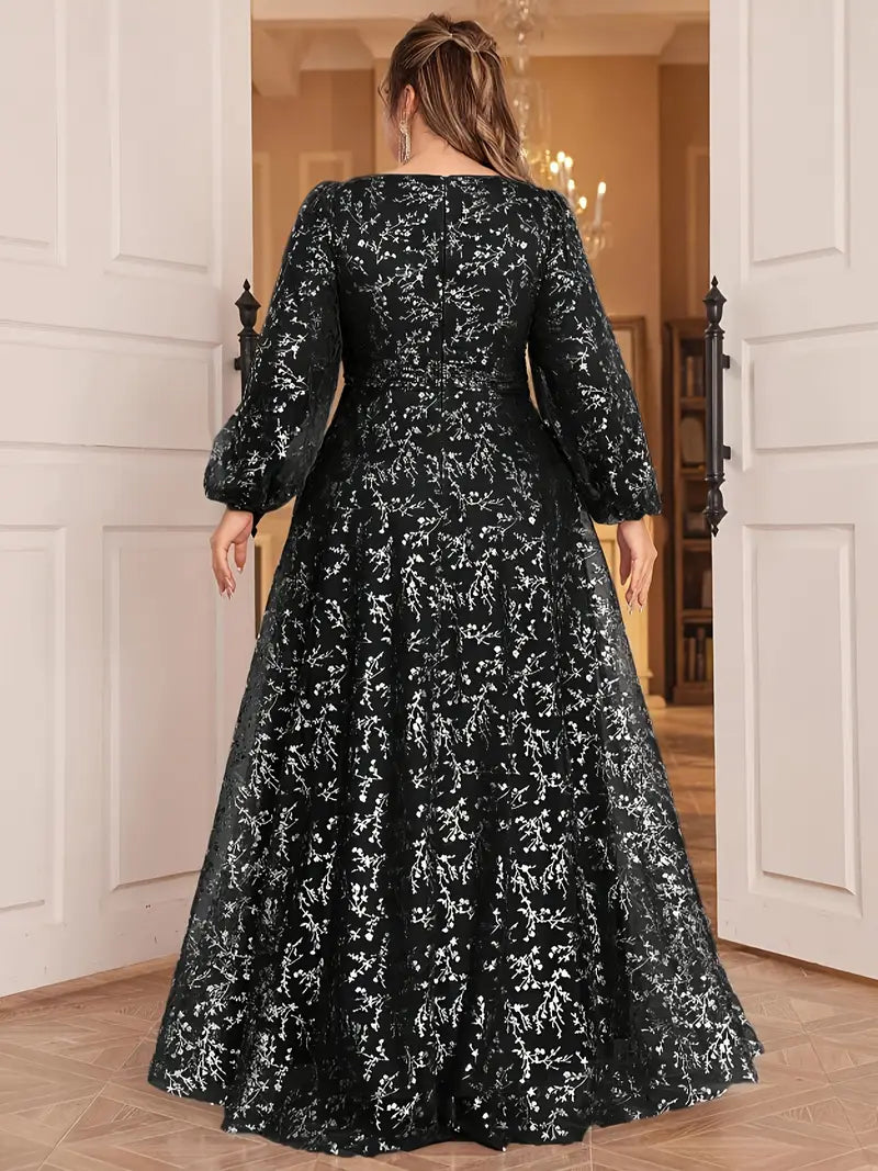 Scarlet Elegance Plus Gown