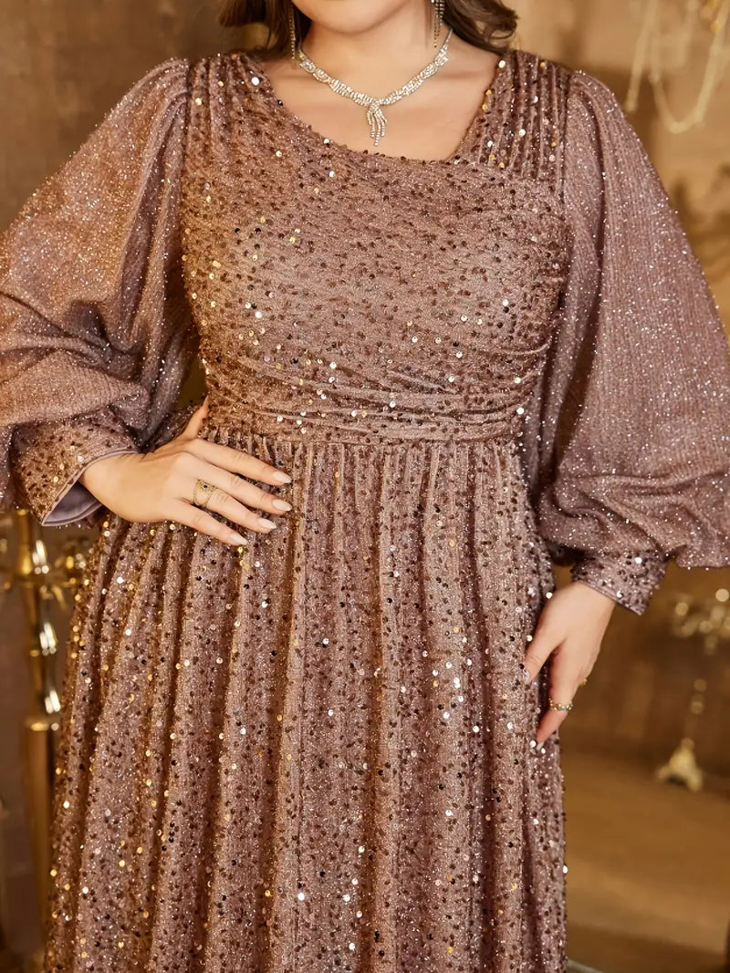 Scarlet Elegance Plus Gown