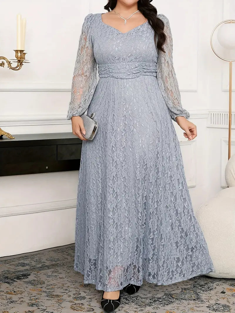 Scarlet Elegance Plus Gown