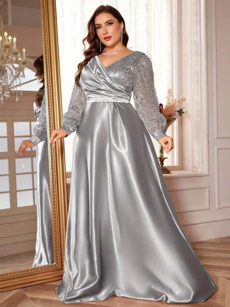 Scarlet Elegance Plus Gown