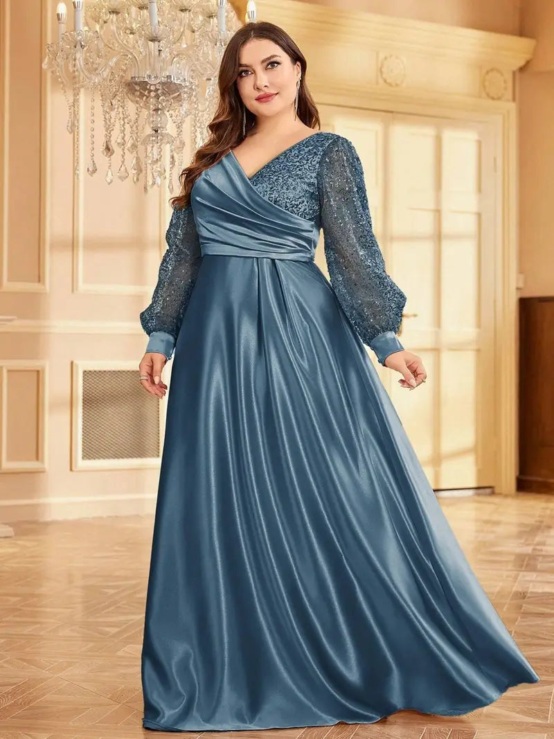 Scarlet Elegance Plus Gown