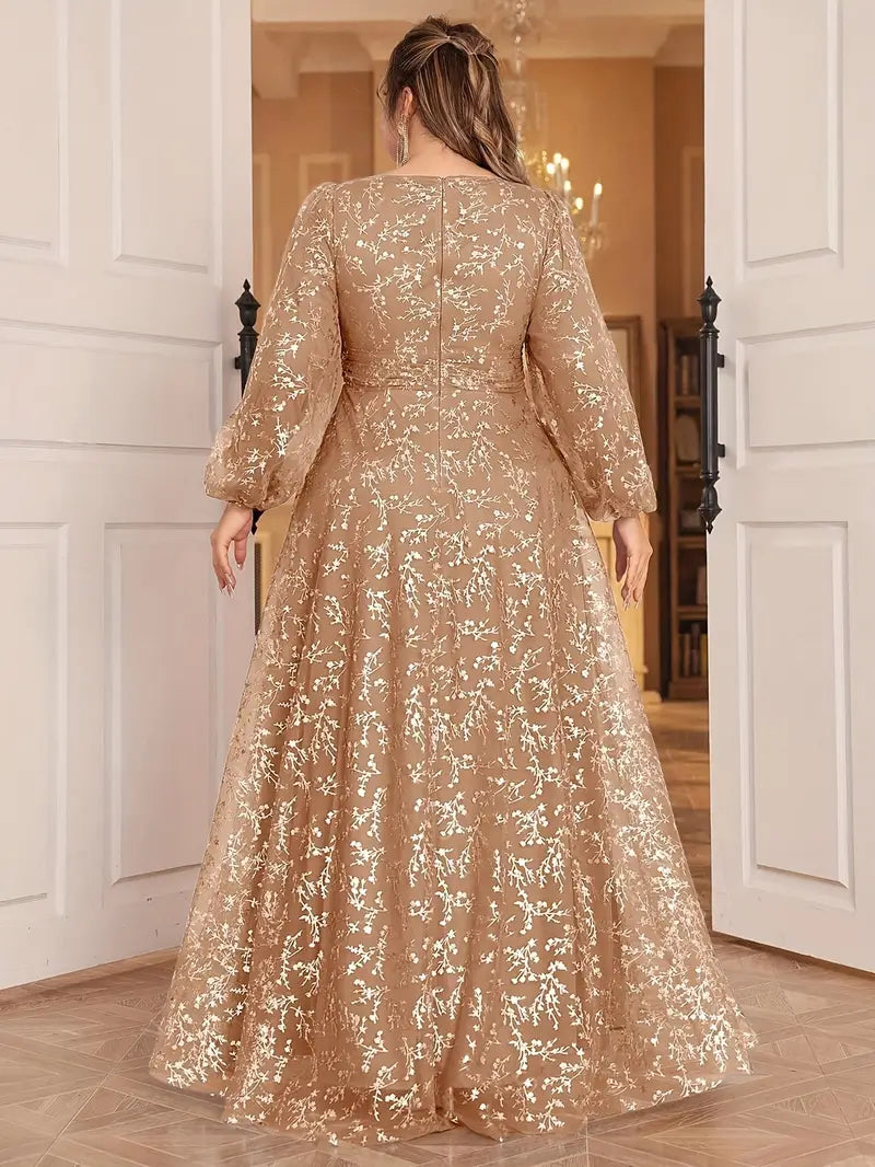 Scarlet Elegance Plus Gown