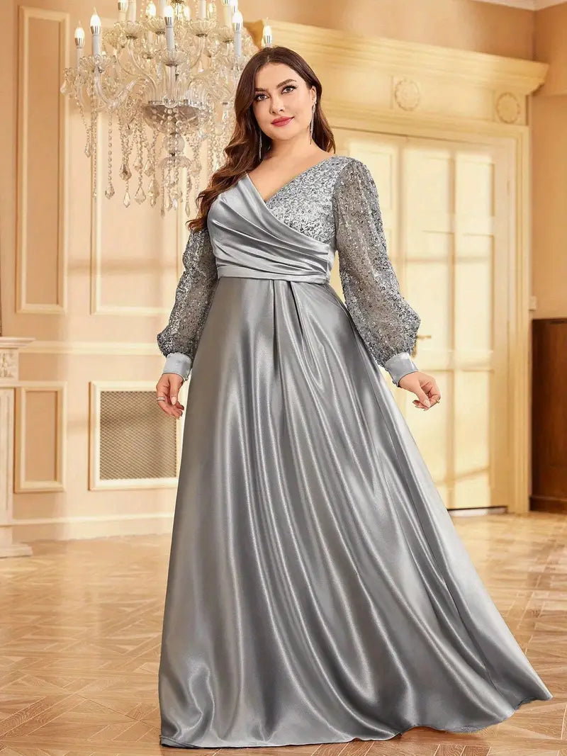 Scarlet Elegance Plus Gown