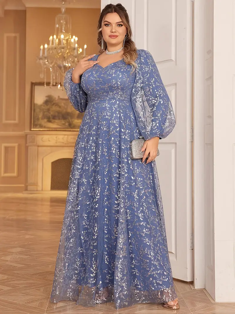 Scarlet Elegance Plus Gown