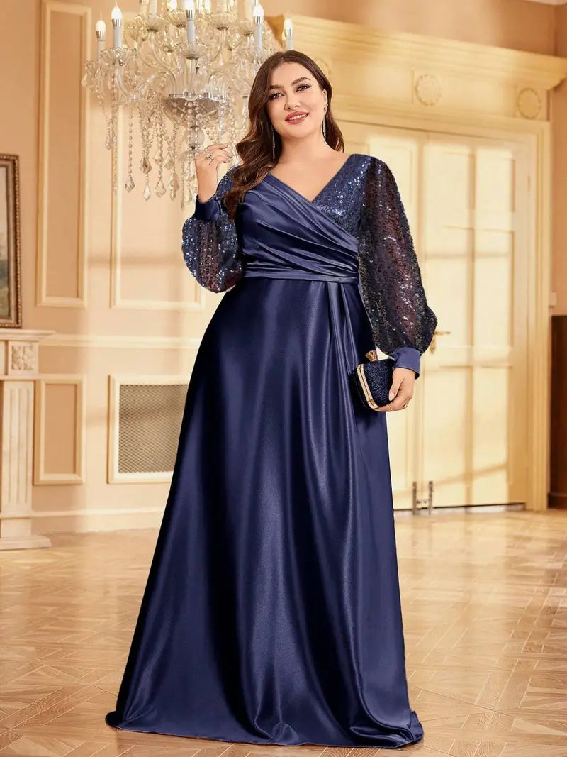 Scarlet Elegance Plus Gown
