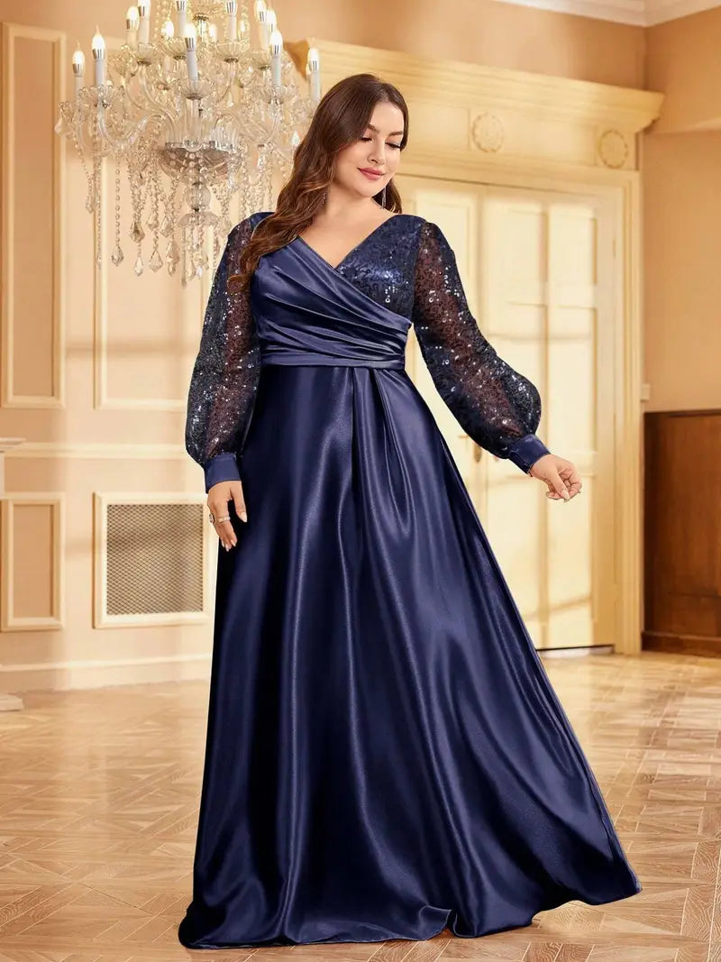 Scarlet Elegance Plus Gown