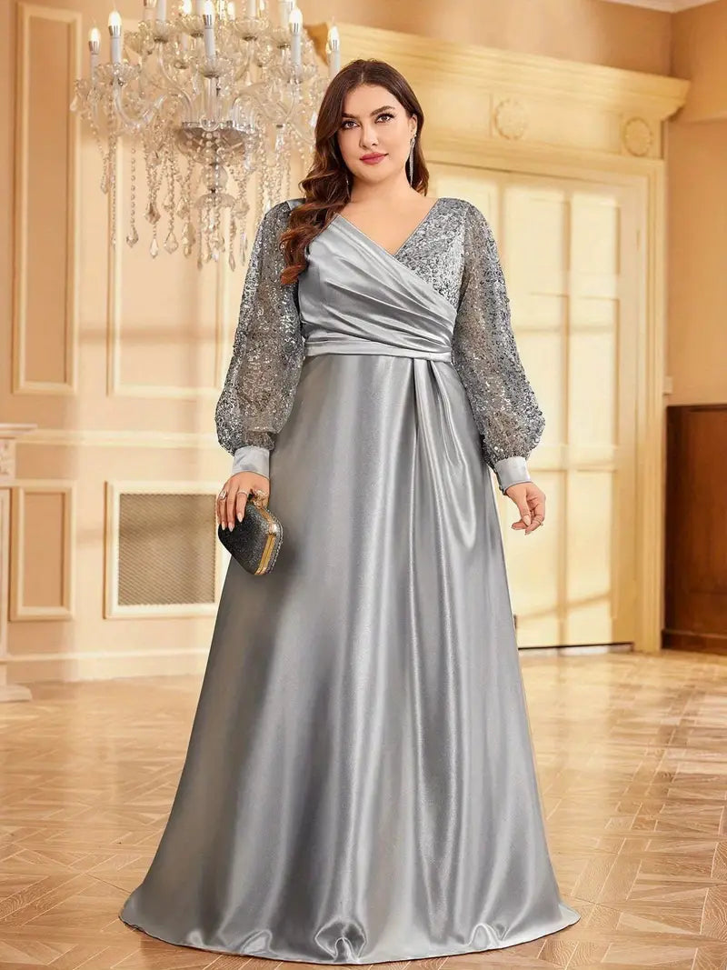 Scarlet Elegance Plus Gown