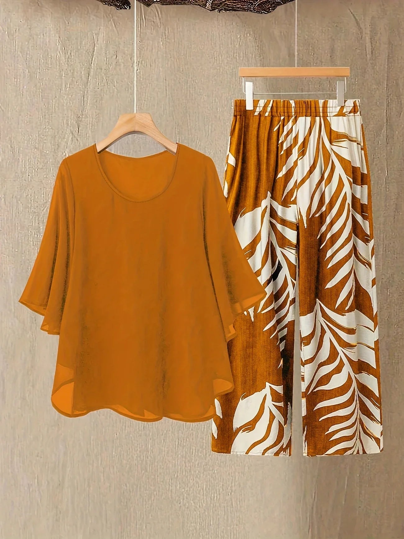 Comfort Chic: Plus-Size Shirt & Pants Set