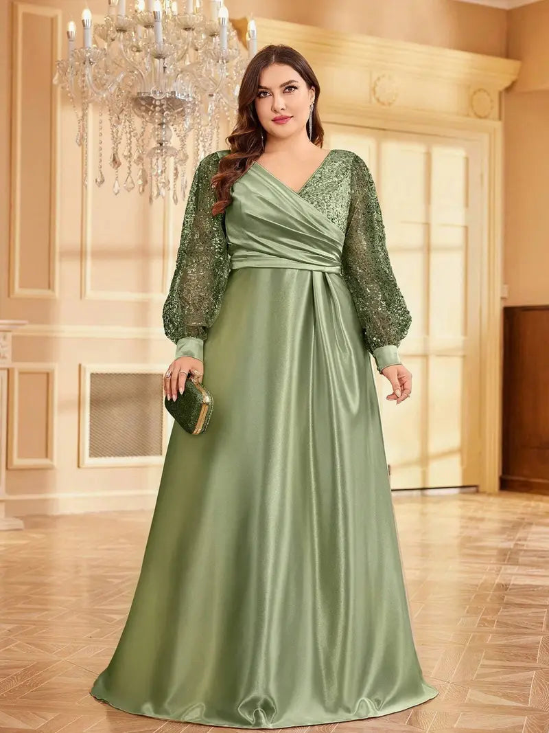 Scarlet Elegance Plus Gown