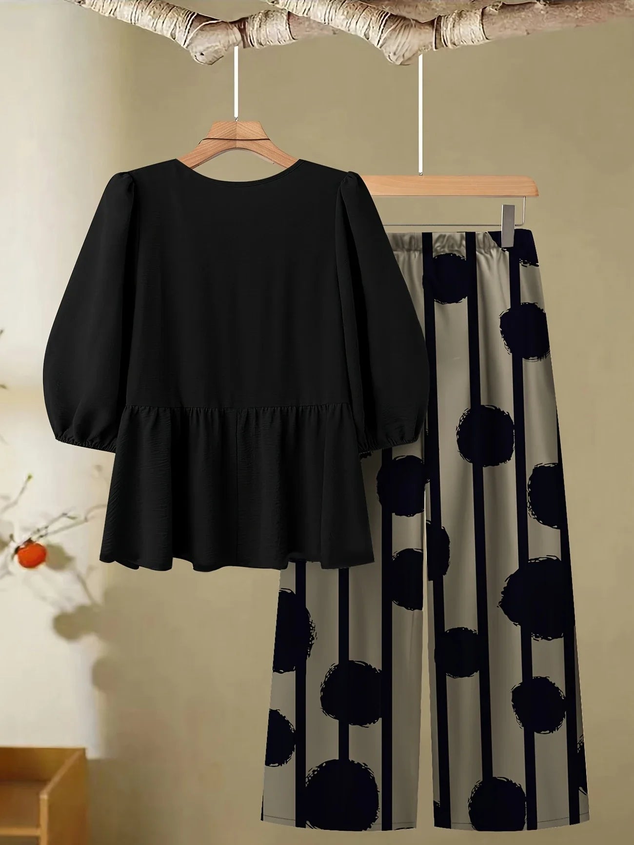 Comfort Chic: Plus-Size Shirt & Pants Set