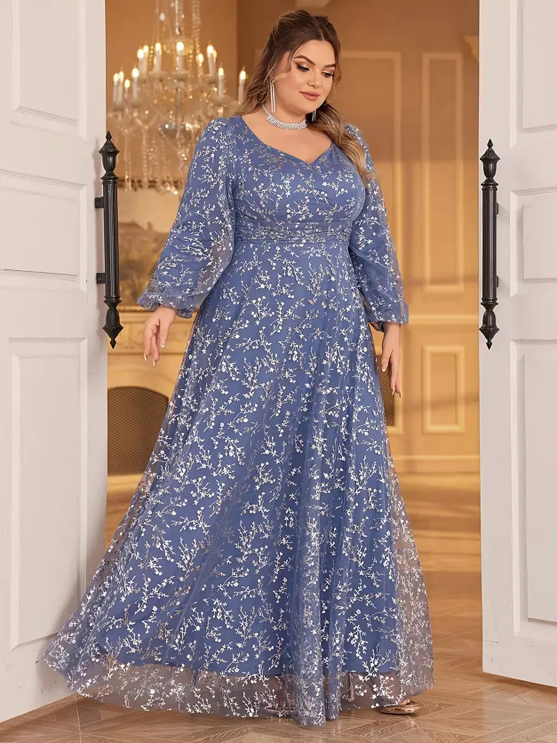 Scarlet Elegance Plus Gown
