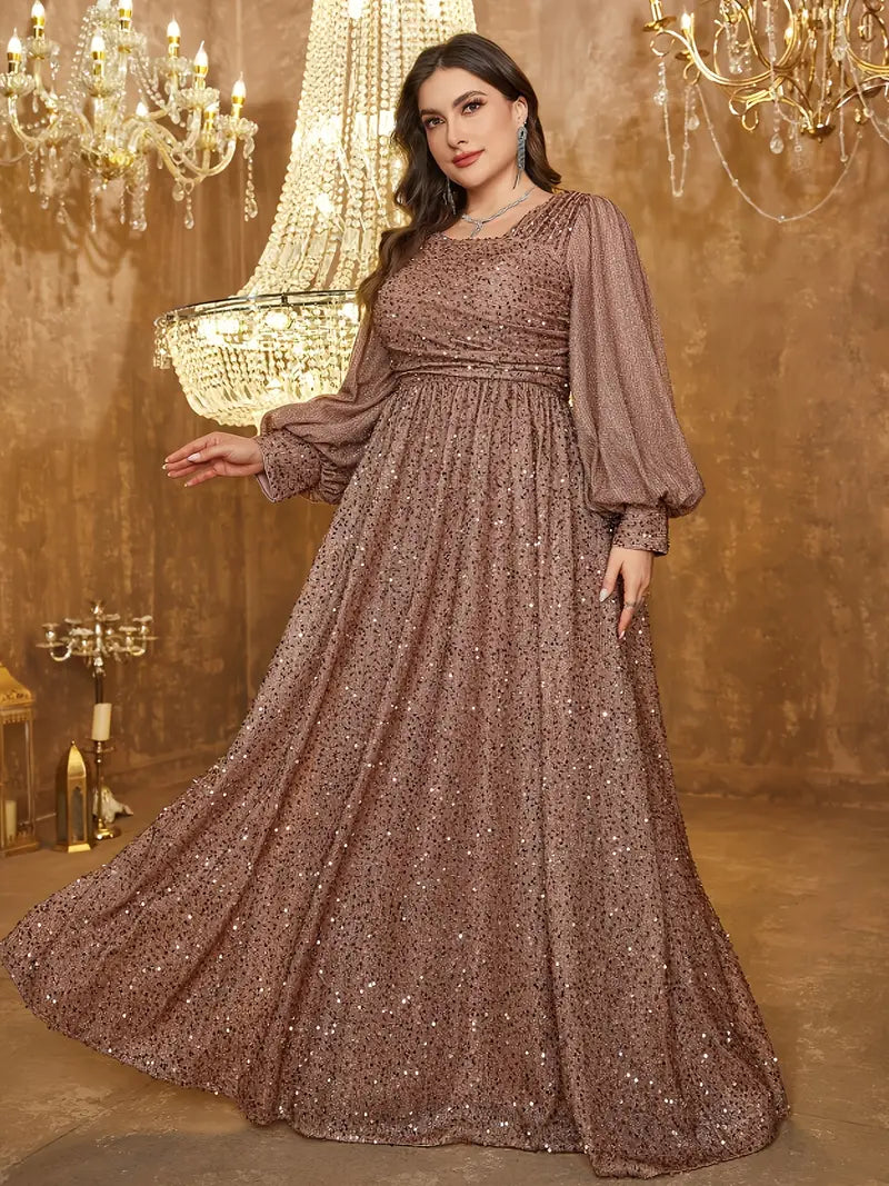 Scarlet Elegance Plus Gown