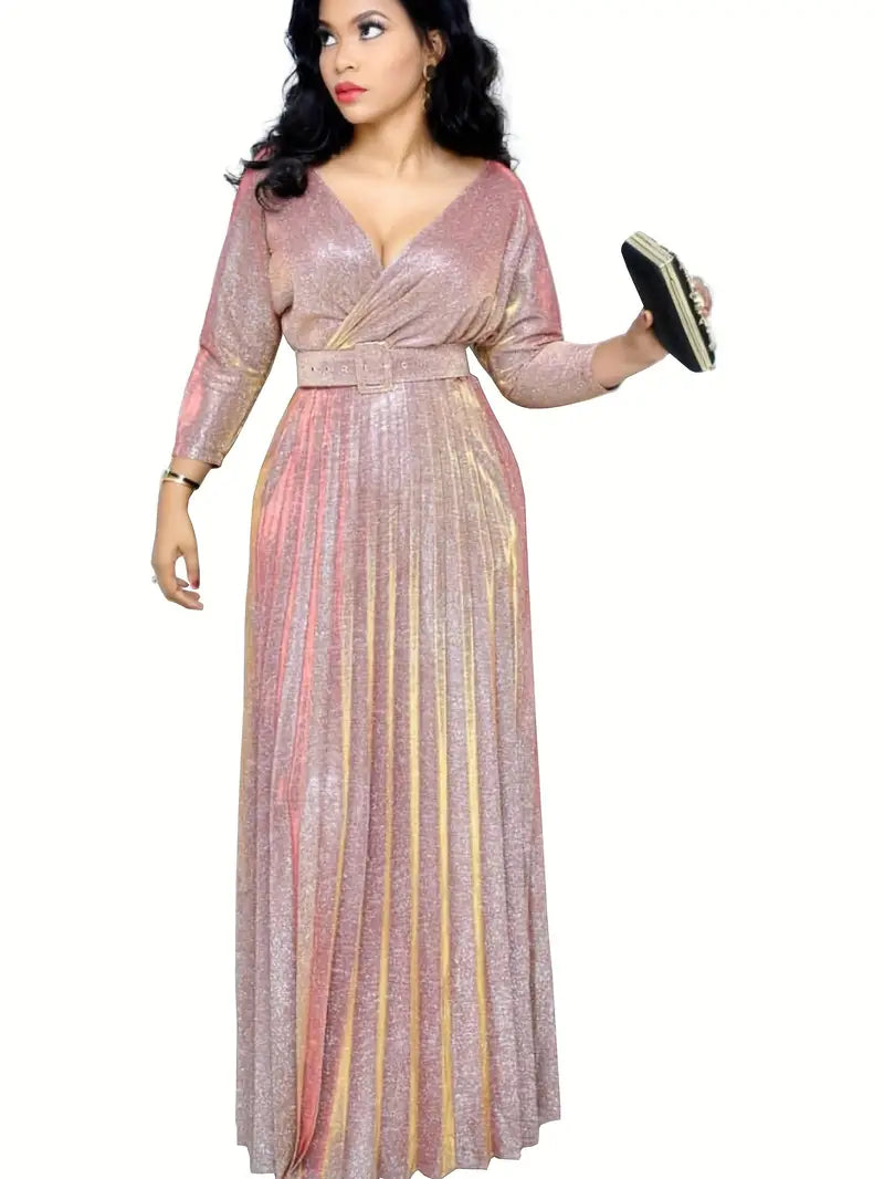 Scarlet Elegance Plus Gown