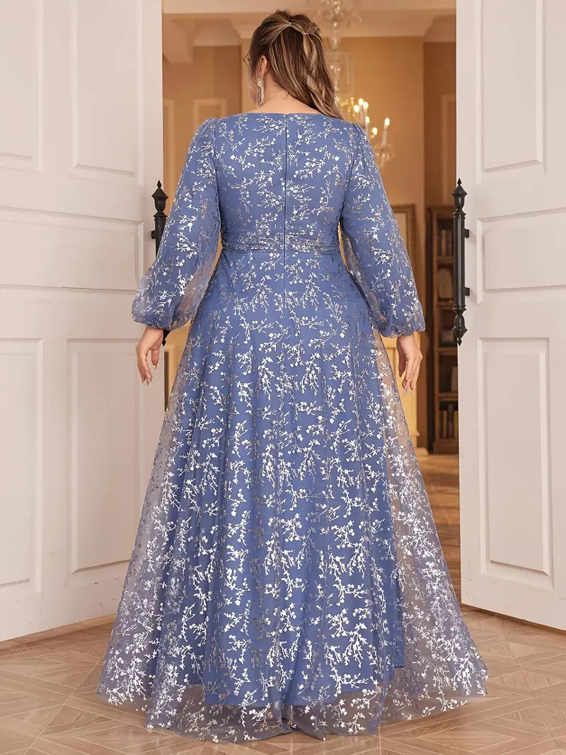 Scarlet Elegance Plus Gown