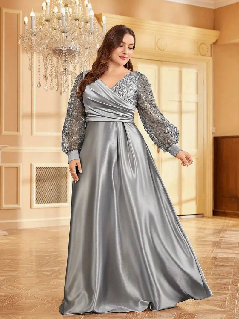 Scarlet Elegance Plus Gown