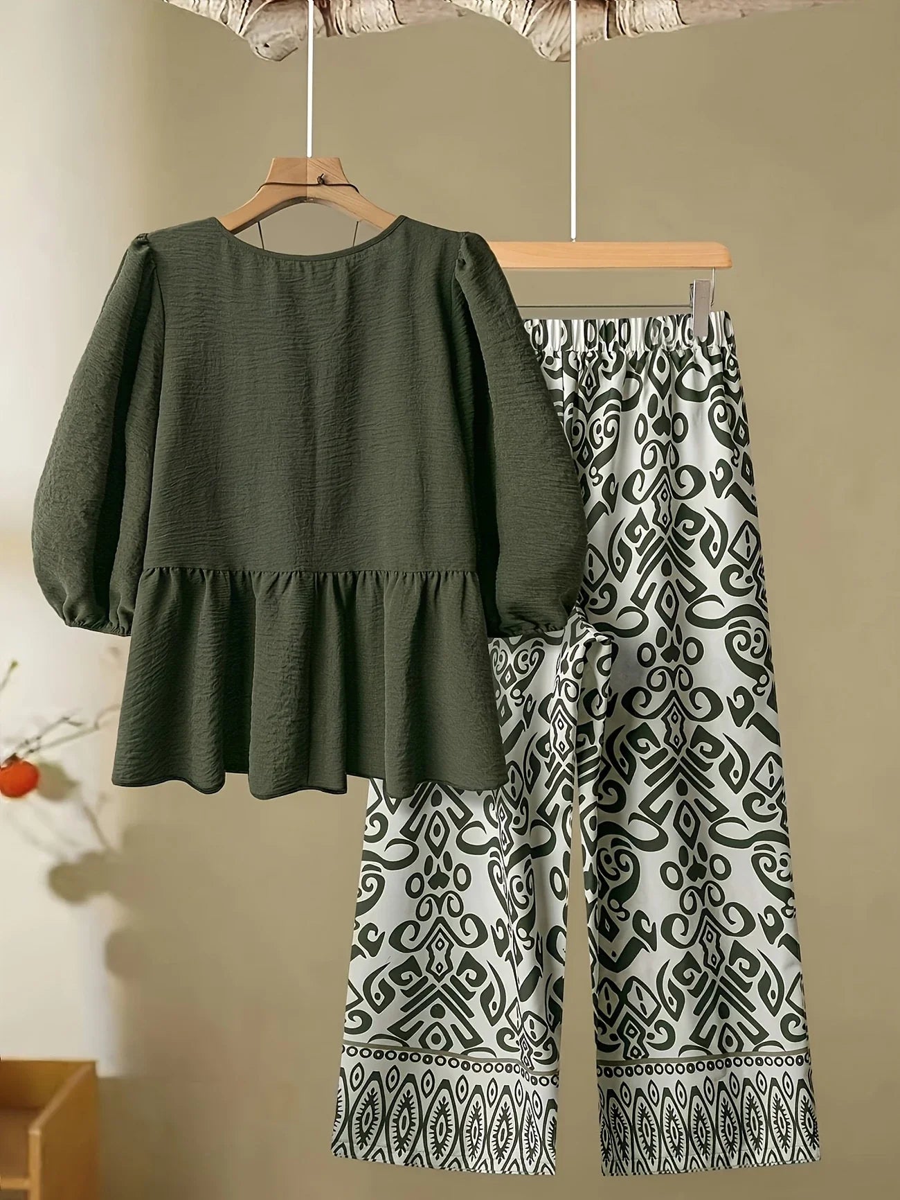 Comfort Chic: Plus-Size Shirt & Pants Set