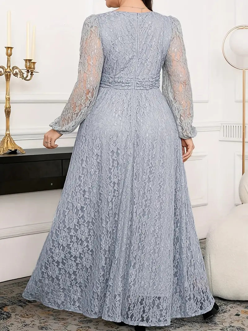 Scarlet Elegance Plus Gown