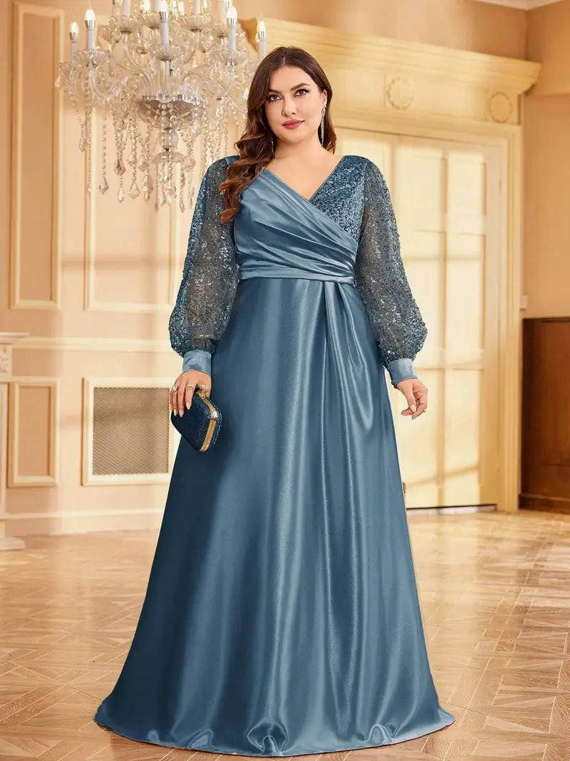 Scarlet Elegance Plus Gown
