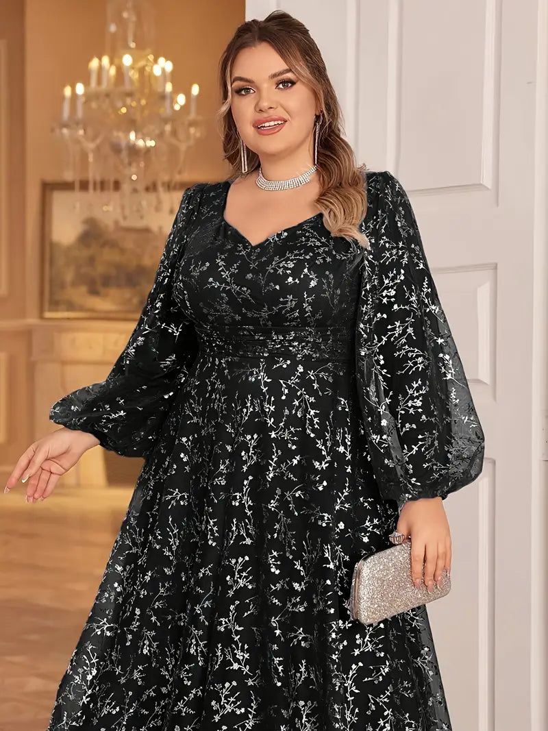 Scarlet Elegance Plus Gown