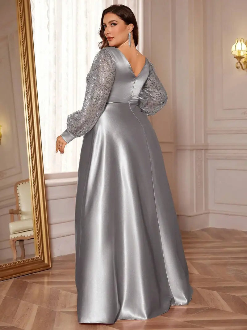 Scarlet Elegance Plus Gown