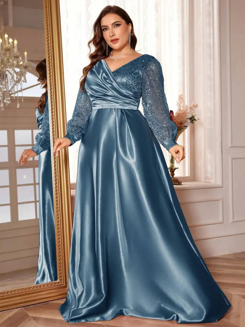 Scarlet Elegance Plus Gown