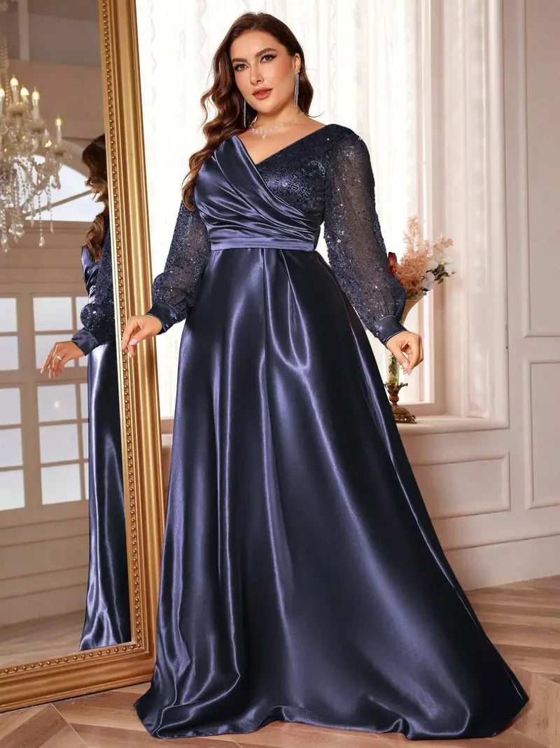 Scarlet Elegance Plus Gown