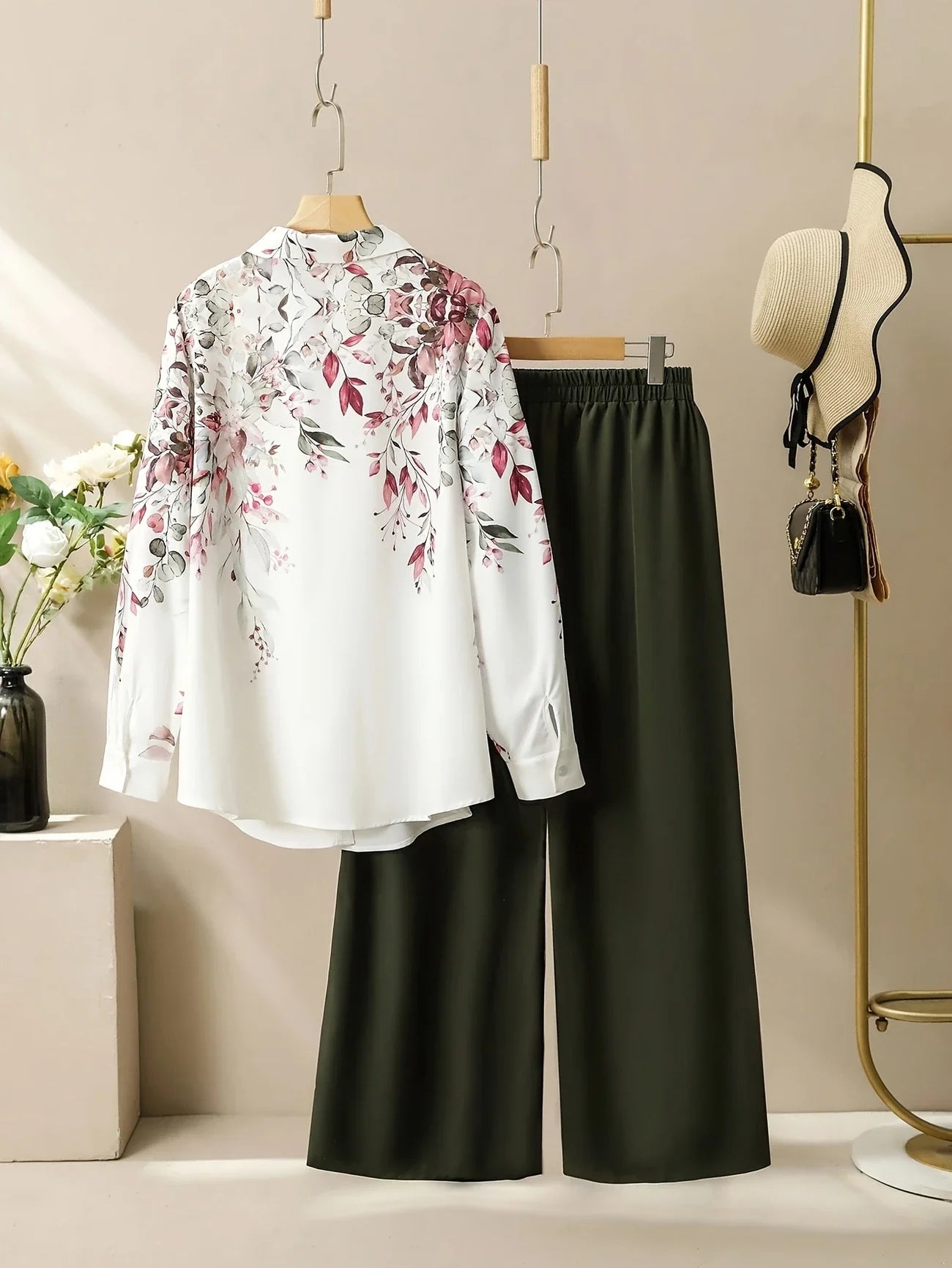 Comfort Chic: Plus-Size Shirt & Pants Set