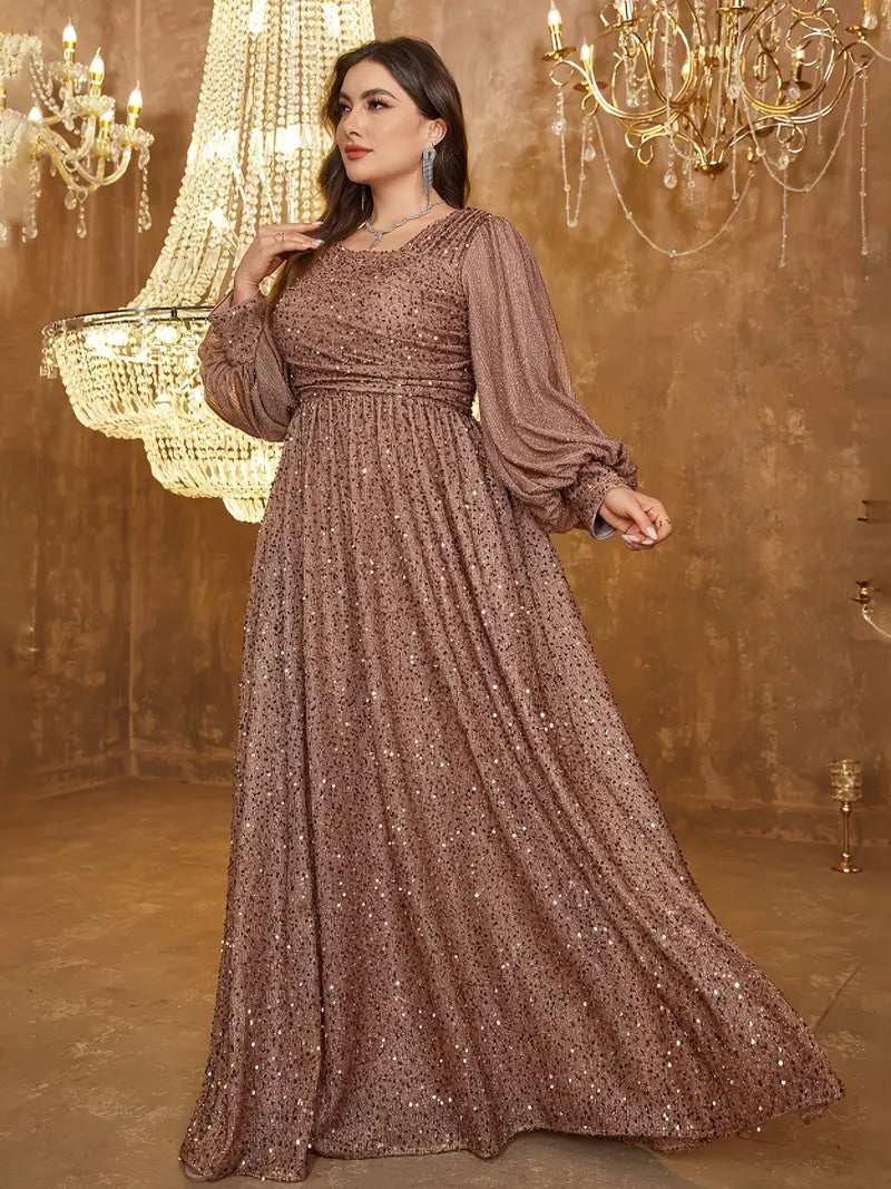 Scarlet Elegance Plus Gown