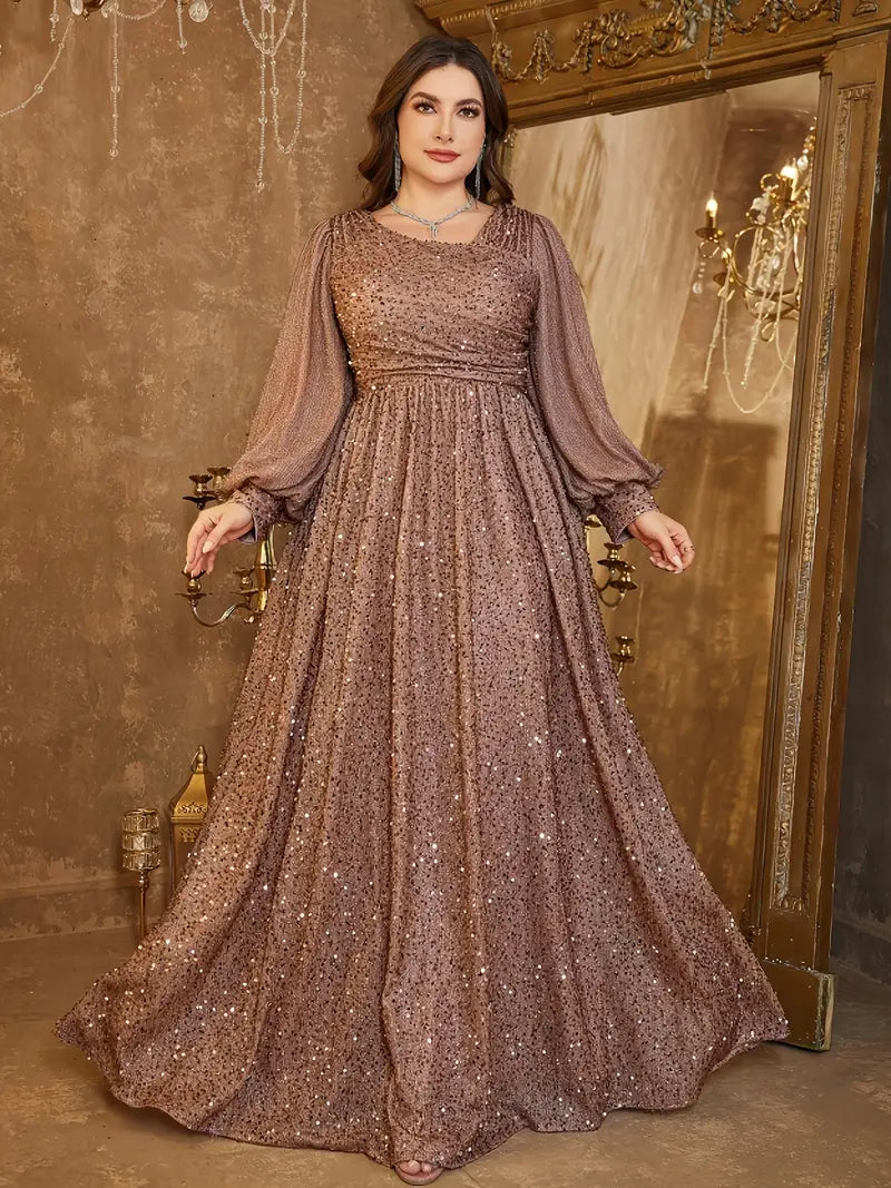 Scarlet Elegance Plus Gown