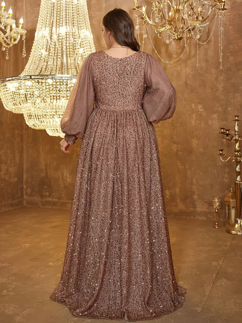 Scarlet Elegance Plus Gown