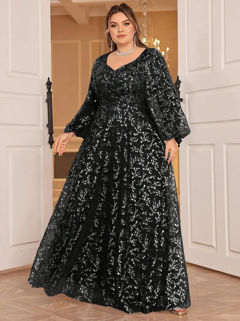 Scarlet Elegance Plus Gown