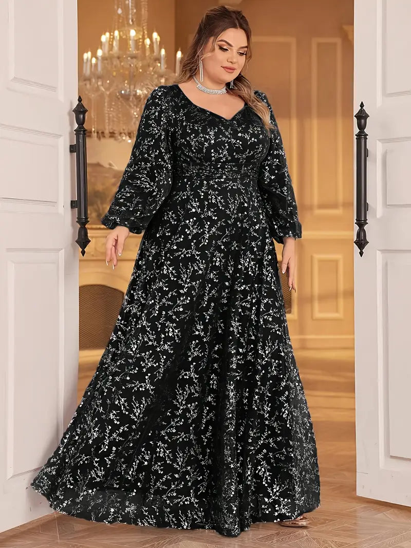 Scarlet Elegance Plus Gown