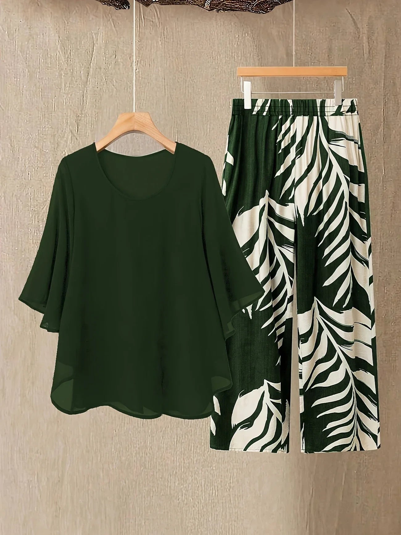 Comfort Chic: Plus-Size Shirt & Pants Set