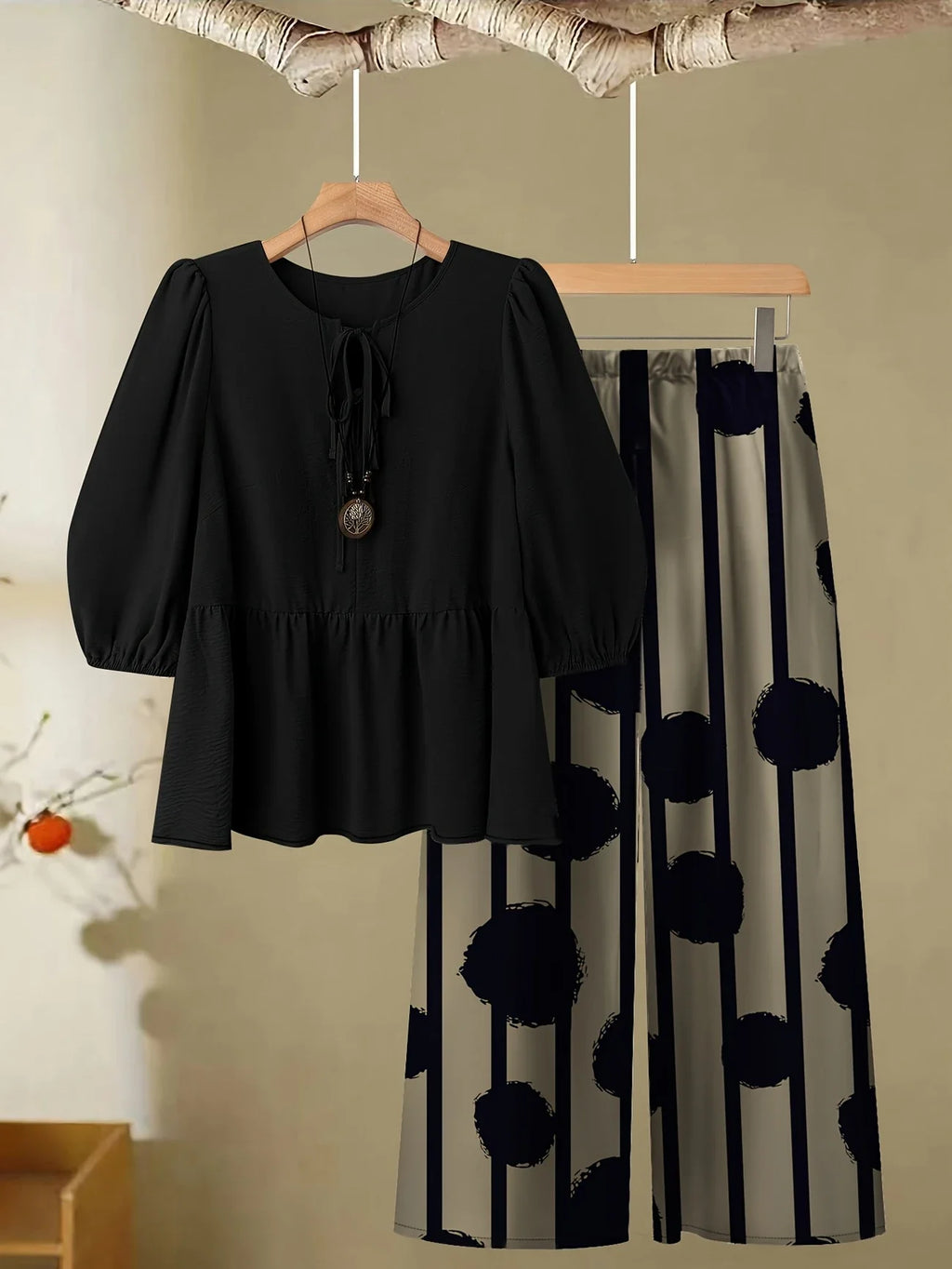 Comfort Chic: Plus-Size Shirt & Pants Set