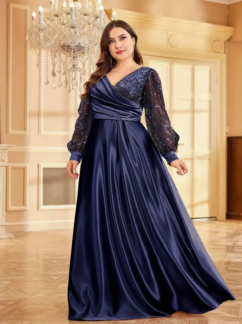 Scarlet Elegance Plus Gown
