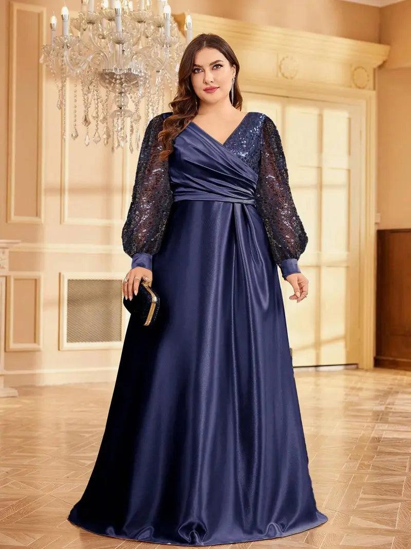Scarlet Elegance Plus Gown