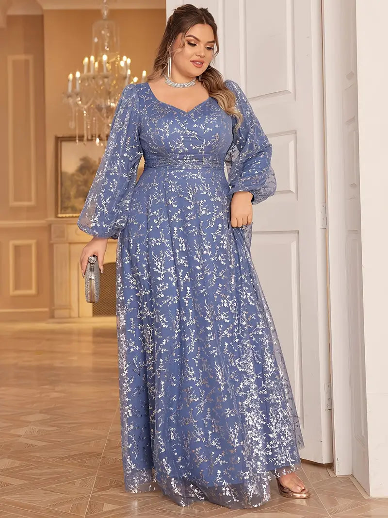 Scarlet Elegance Plus Gown