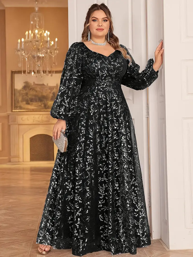 Scarlet Elegance Plus Gown