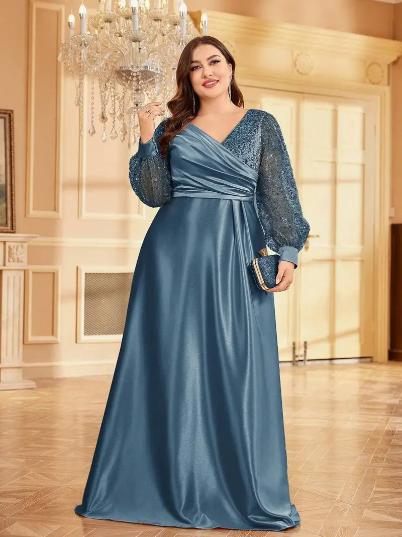 Scarlet Elegance Plus Gown