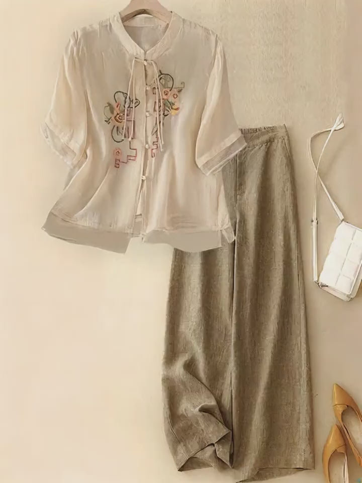 Comfort Chic: Plus-Size Shirt & Pants Set